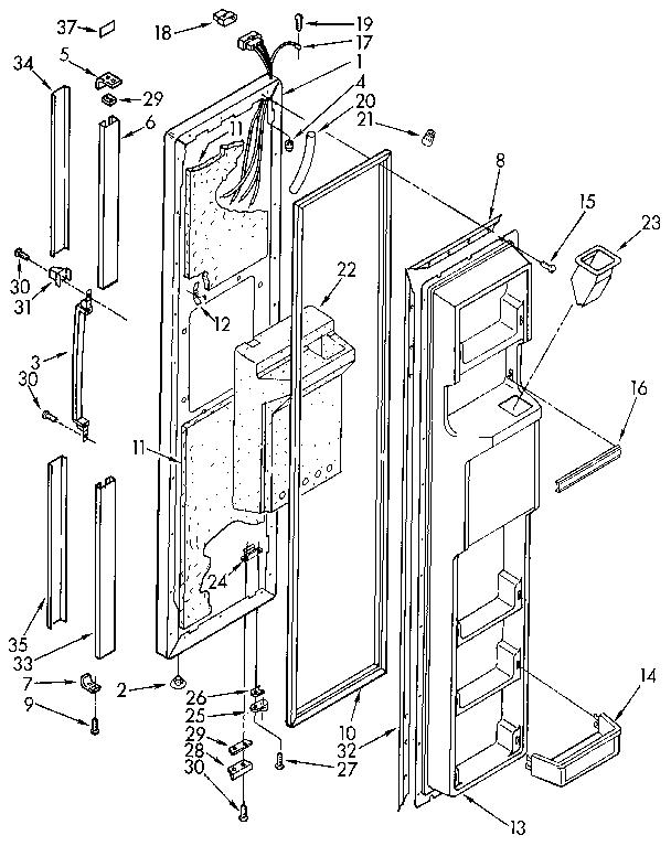 Freezer door