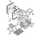Caloric RSS358ULGCO oven assembly diagram