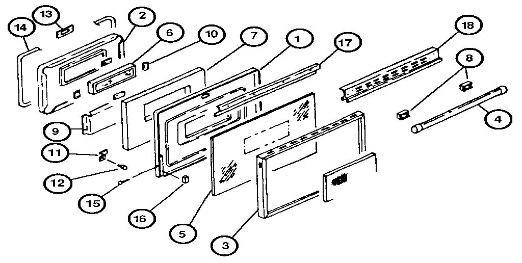 OVEN DOOR ASSEMBLY