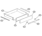 Caloric RSS358UWGCO storage drawer assembly diagram