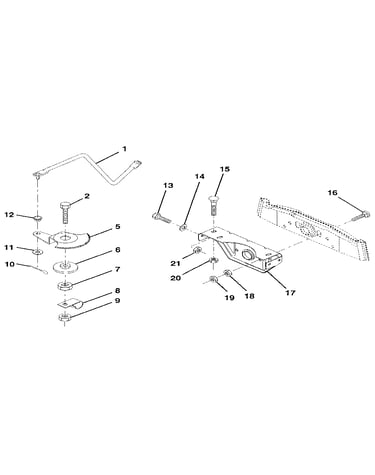 Sector gear / axle support