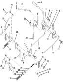 Brake/rear mower lift assembly