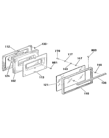 Oven door section