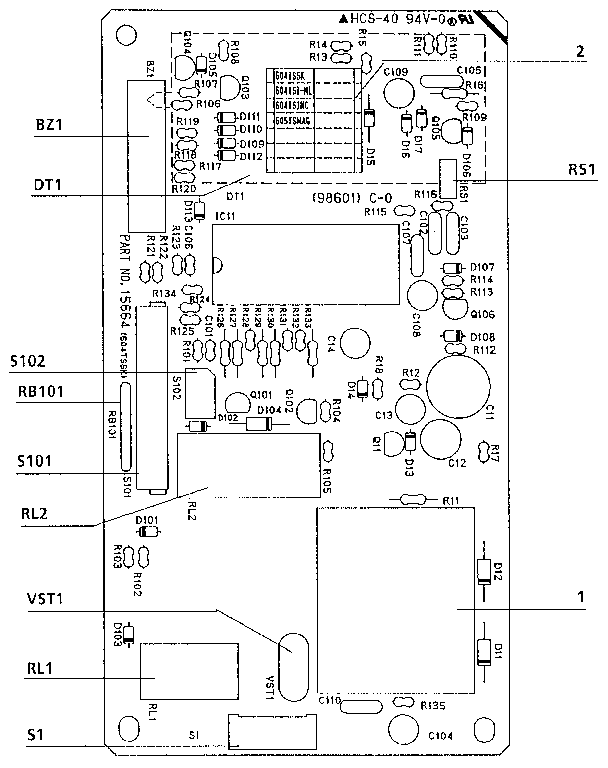 POWER AND CONTROL CIRCUIT BOARD