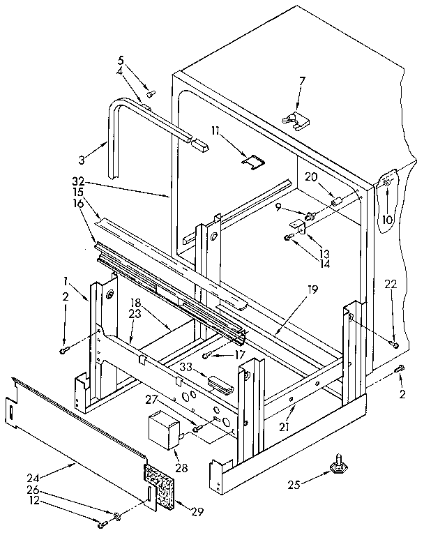 Frame and tank
