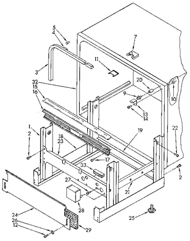 Frame and tank