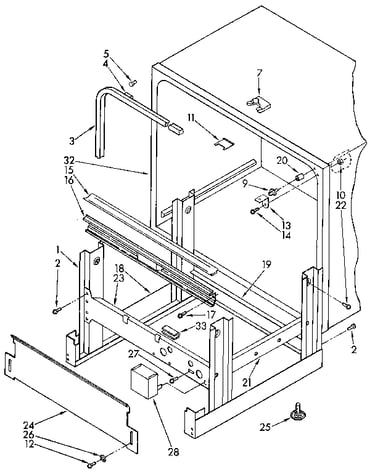 Frame and tank