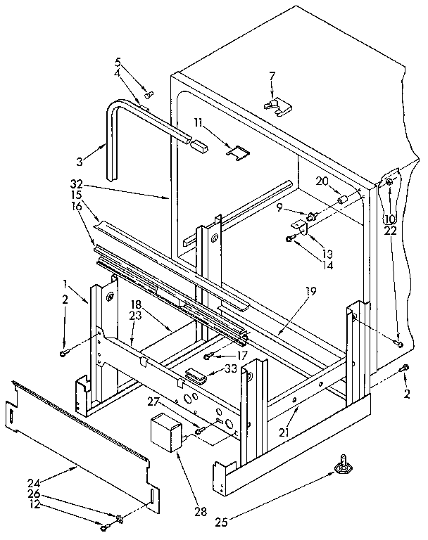Frame and tank