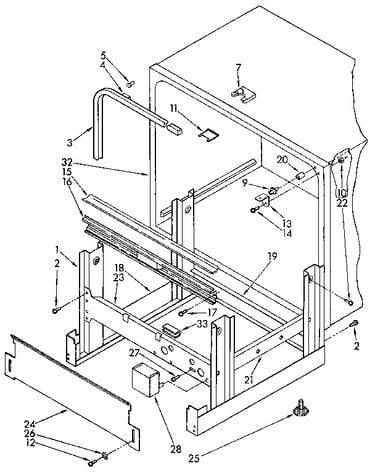 Frame and tank