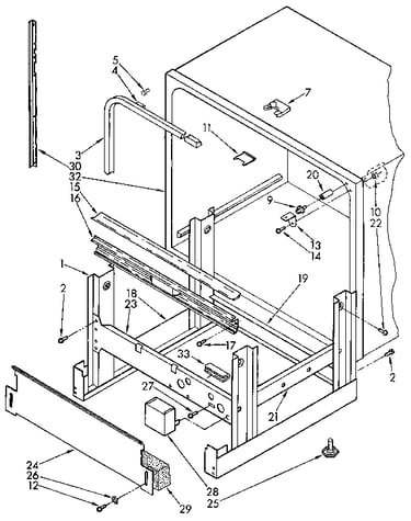 Frame and tank