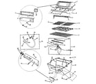 Kenmore 2581050420 grill and burner section diagram