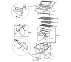 Kenmore 2581540220 grill and burner section diagram