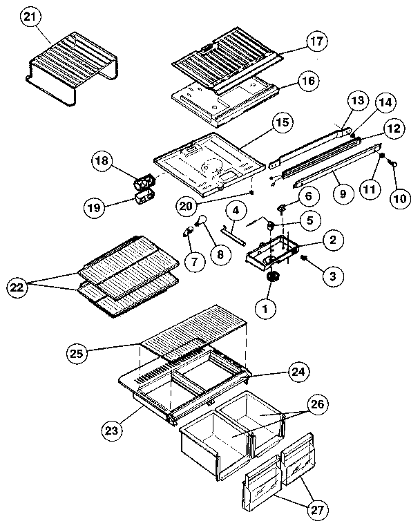 SHELVES AND ACCESSORIES