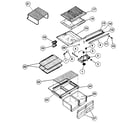 Kenmore 2539308192 shelves and accessories diagram