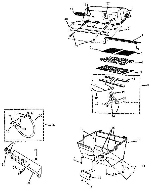 Grill head assembly
