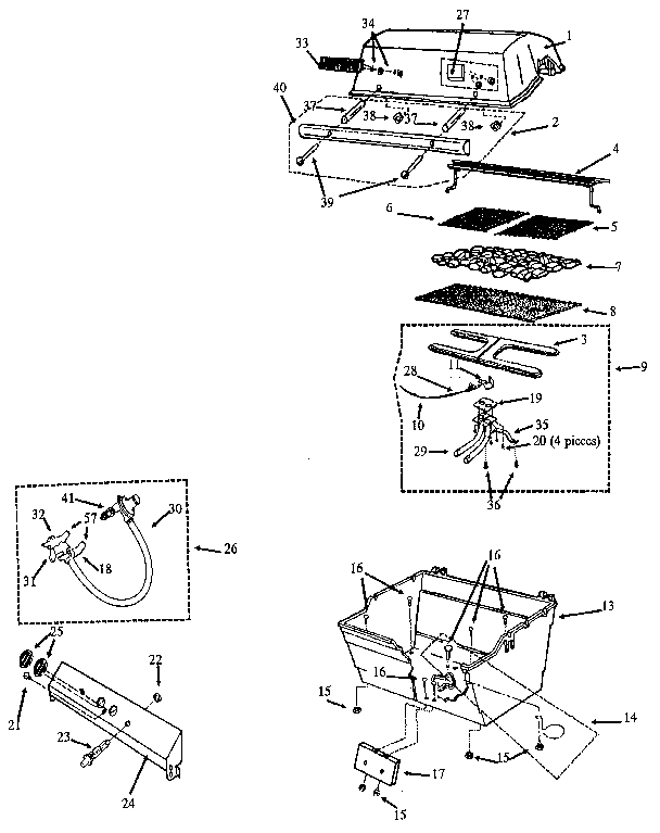 Grill and burner