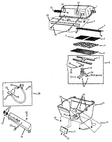 Grill and burner