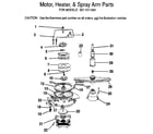 Kenmore 5871511590 motor, heater, & spray arm diagram