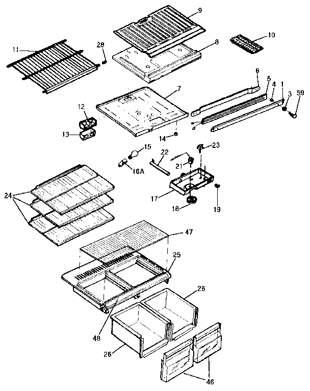 SHELVES AND ACCESSORIES