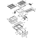 Kenmore 2539307764 shelves and accessories diagram