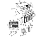 Kenmore 2539725080 cabinet and front panel diagram