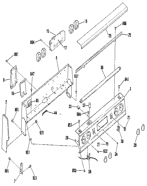 Backguard section