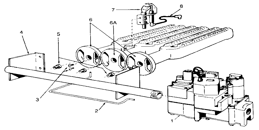 GAS BURNERS AND MANIFOLD