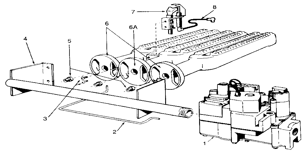 Gas burners and manifold