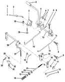 Brake/rear mower lift assembly