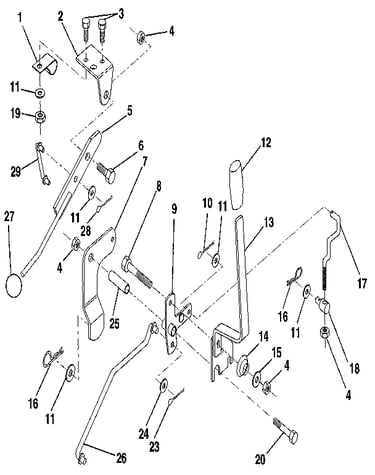 Mower lift lever