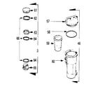 Sears 167410083 backwash valve, hair and lint pot assembly diagram