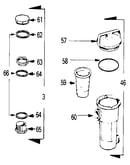 Backwash valve, hair and lint pot assembly