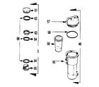 Sears 167410056 hair and lint pot/fillport complete assembly diagram