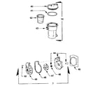 Sears 1674305892 pump, hair, and lint pot assemblies diagram