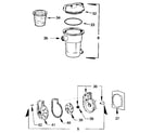 Sears 1674303891 pump, hair, and lint pot assembly diagram