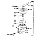 Sears 167411071 backwash valve complete assembly diagram