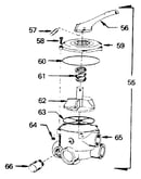 Backwash valve complete assembly