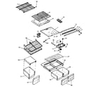 Kenmore 2539308285 shelves and accessories diagram