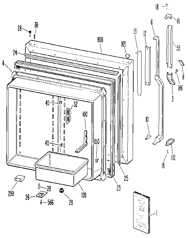 Freezer door