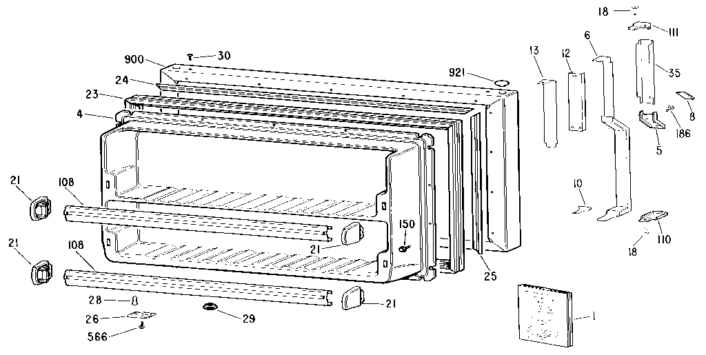 Freezer door