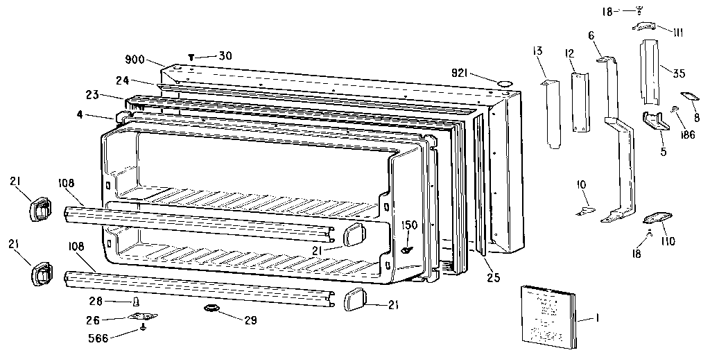 Freezer door