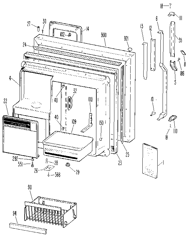 Freezer door