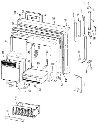 Freezer door
