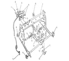 Smith Corona PWP5100 (5 HEB) carrier molding, rails, & frame diagram