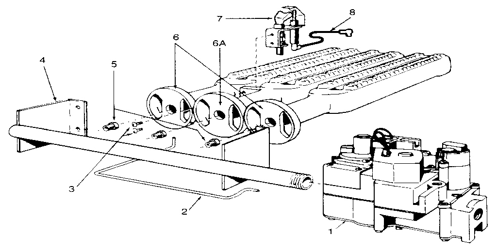 GAS BURNERS AND MANIFOLD