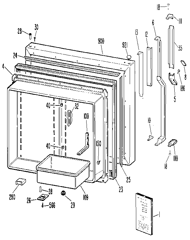 Freezer door