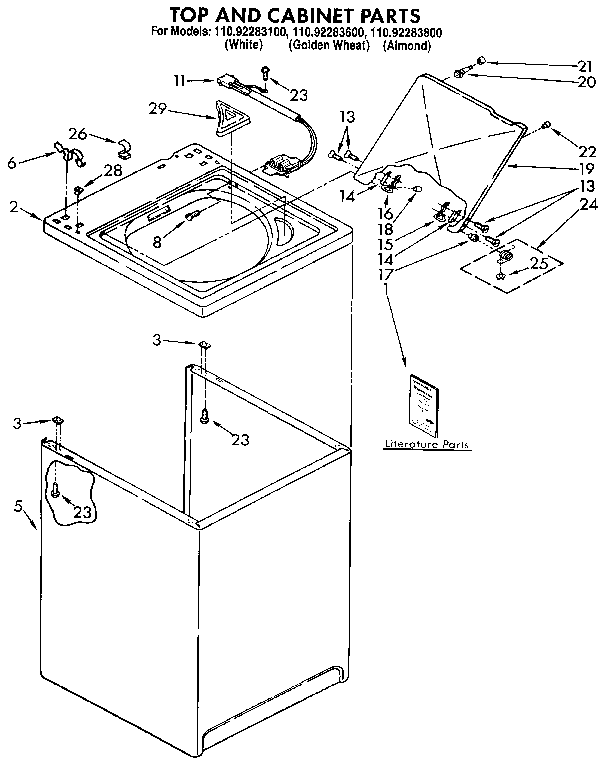 Top and cabinet