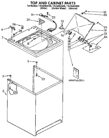 Top and cabinet