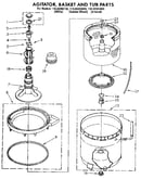 Agitator, basket and tub