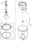 Agitator, basket and tub